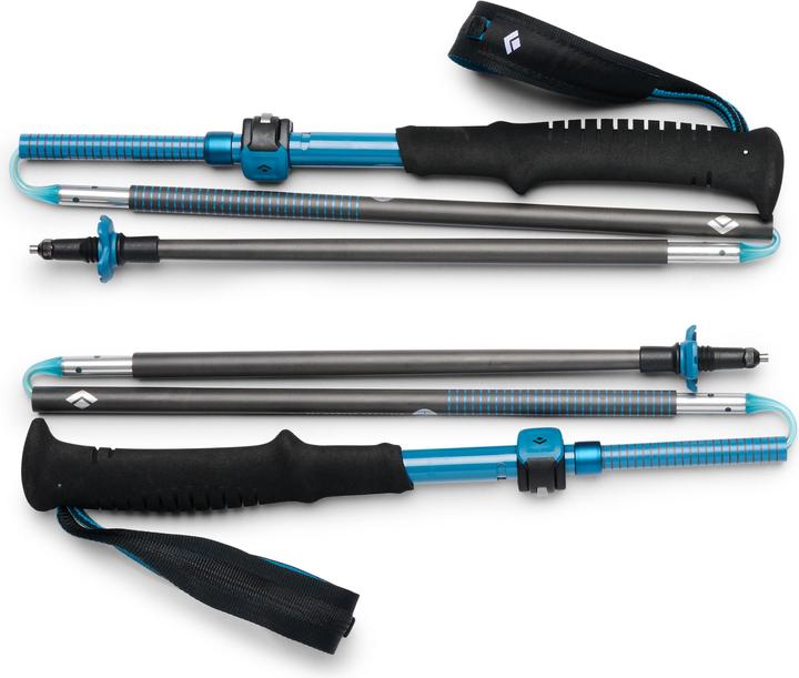 Produktbild Black Diamond Trekkingst?cke Distance Carbon FLZ (anthrazit/blau, 1 Paar, 125-140 cm) (125 - 140 cm)