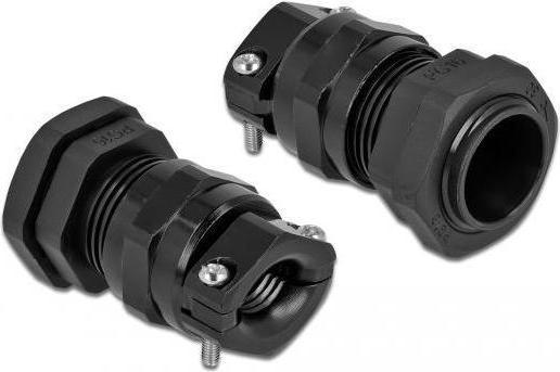 Produktbild Delock Kabelverschraubung PG16 mit Zugentlastung und Biegeschutz schwarz