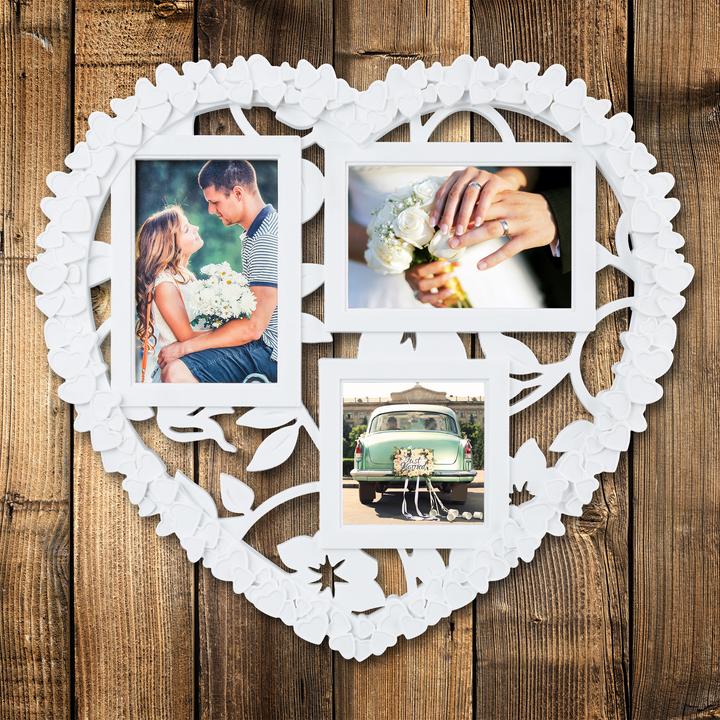 Immagine prodotto Relaxdays Cornice portafoto a forma di cuore (10 x 10 cm, 10 x 15 cm)