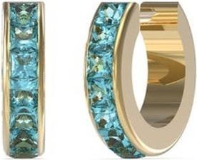 Guess Huggie Me Timeless Gold Plated Crystal Earrings JUBE03134JWYGAQT/U