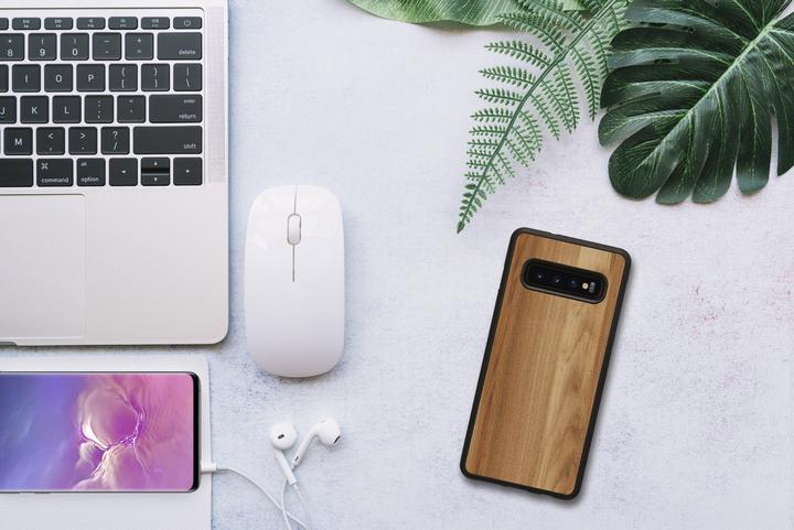 Productafbeelding Man.Wand &WOOD SmartPhone hoesje Galaxy S10 cappuccino juodas (Samsung Galaxy S10)