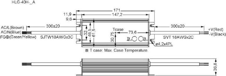 Produktbild MeanWell HLG-40H-12A LED-Treiber, LED-T