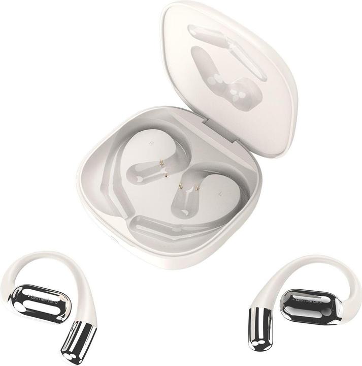 Productafbeelding 4smarts Open-Ear Bluetooth Kopfhörer SkyBuds AI Screen, Beige (Geen ruisonderdrukking, 4 h, Draadloze)