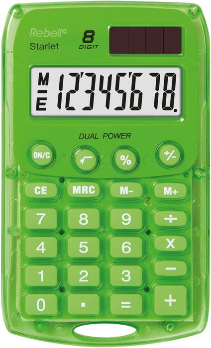 Actual product image Rebell Starlet GR Calculator Pocket Simple Calculator (Batteries, Solar cells)