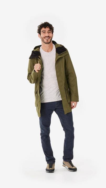 Actual product image Quechua Wanderjacke Herren lang - NH500 olivengrün (M)