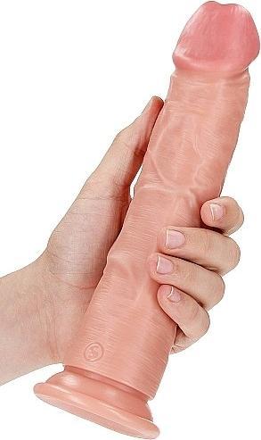 Actual product image RealRock Curved Realistic Dildo with Suction Cup - 9"/ 23 cm