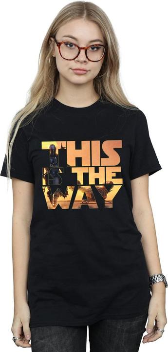 Star Wars The Mandalorian The Way Poster Text TShirt (M)
