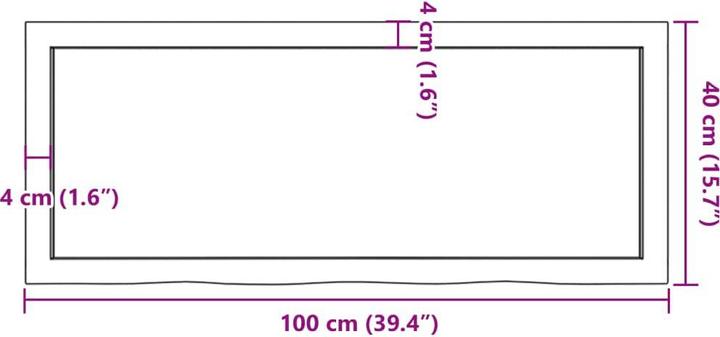 Actual product image VidaXL Emerald (100 x 40 x 4 cm)