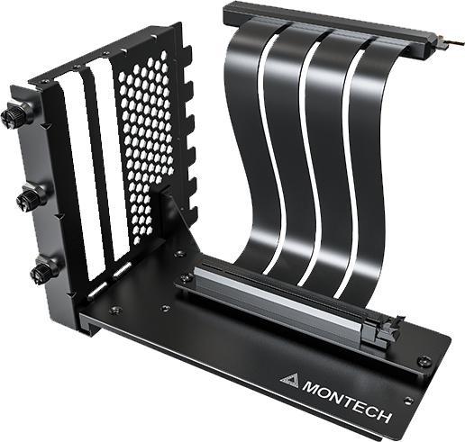 Actual product image Montech Vertical GPU mounting kit, PCIe 4.0 riser cable (black, 20cm)