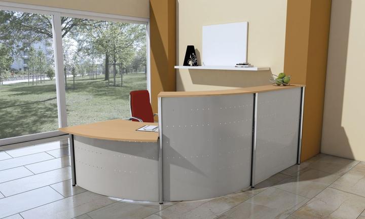 Actual product image Kerkmann Genua add-on counter beech, silver 118.0 x 70.0 x 115.0 cm