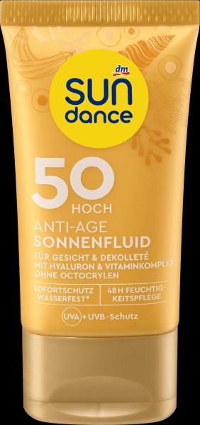 dm Sundance Sonnenfluid Anti Age (Sonnencreme Gesicht, SPF 50)