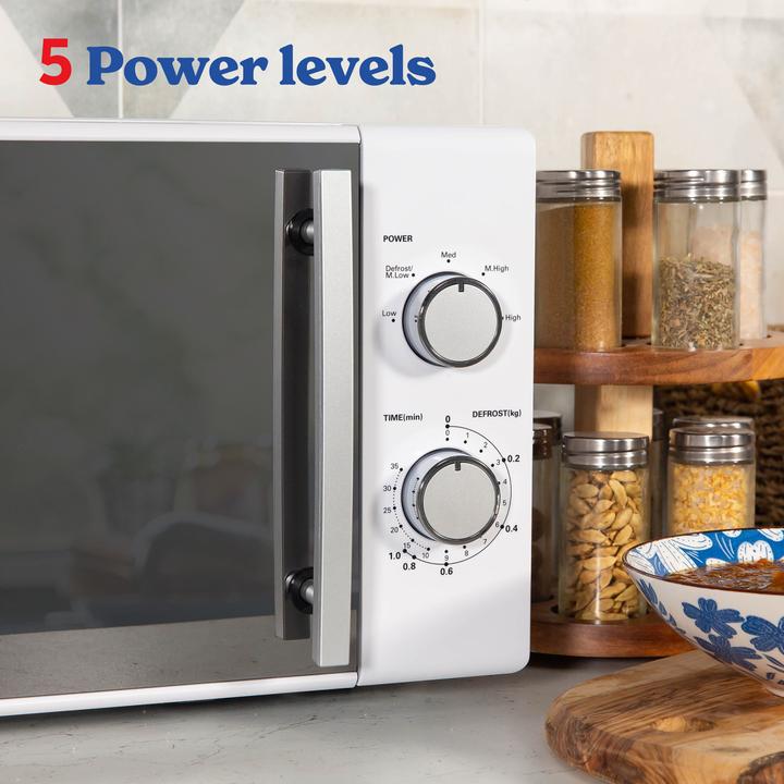Image du produit Russell Hobbs RHM2060 – Manuelle Mikrowelle, 20 L, Weiss (Fiche CH, 20 l)