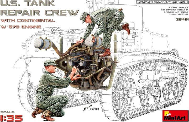 Actual product image Miniart 1:35 - US Tank Repair Crew, Continental W670 Engine