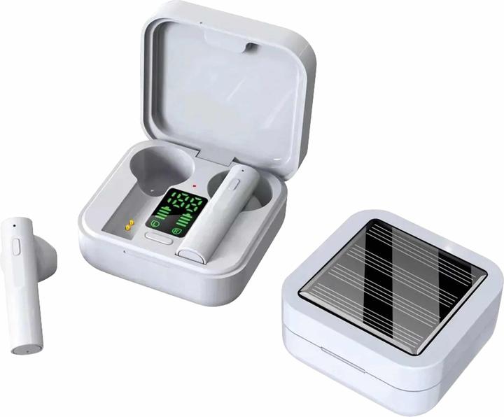 Denver TWS-62 TW BT Earbuds m. Solarpanel weiá (6 h, Kabellos)