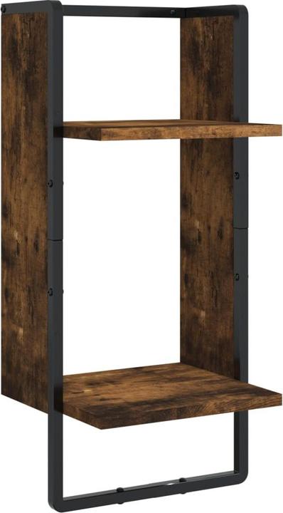 Produktbild VidaXL 6-tlg. Wandregal-Set mit Stangen Räuchereiche (65, 100 x 25 x 30 cm)