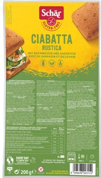 Image du produit Schär Ciabatta Rustica sans gluten (200 g)
