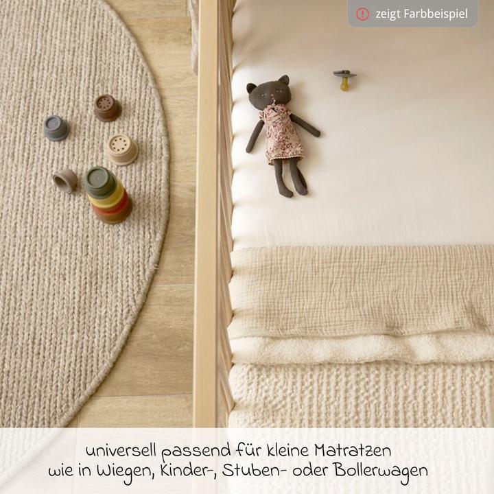 Actual product image Meyco jersey fitted sheet 40x80/90 sand (90 cm)