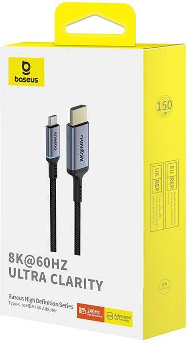 Actual product image Baseus Adapter USB-C to HDMI High Definition (black) (1.50 m, HDMI)