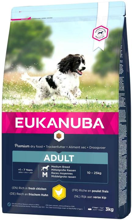 Produktbild Eukanuba Adult Medium Breed Huhn (Adult, 1 Stk., 3000 g)