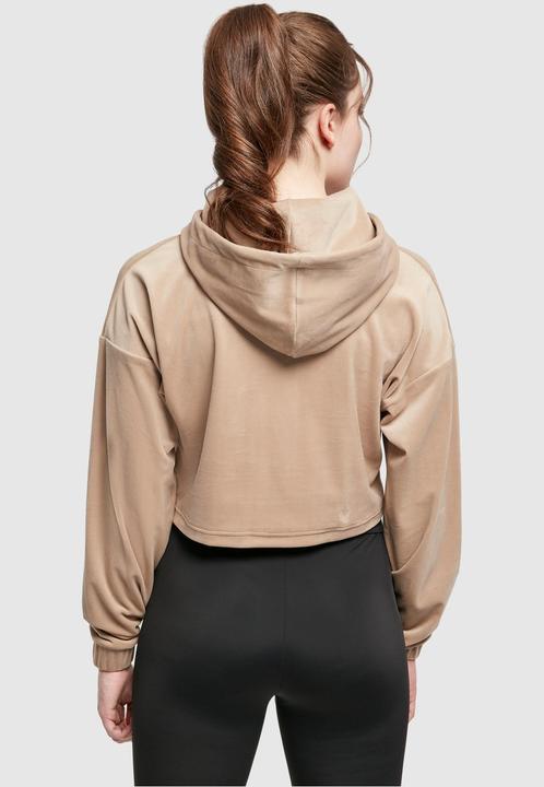 Actual product image Urban Classics Ladies Cropped Velvet Oversized Hoody (5XL)