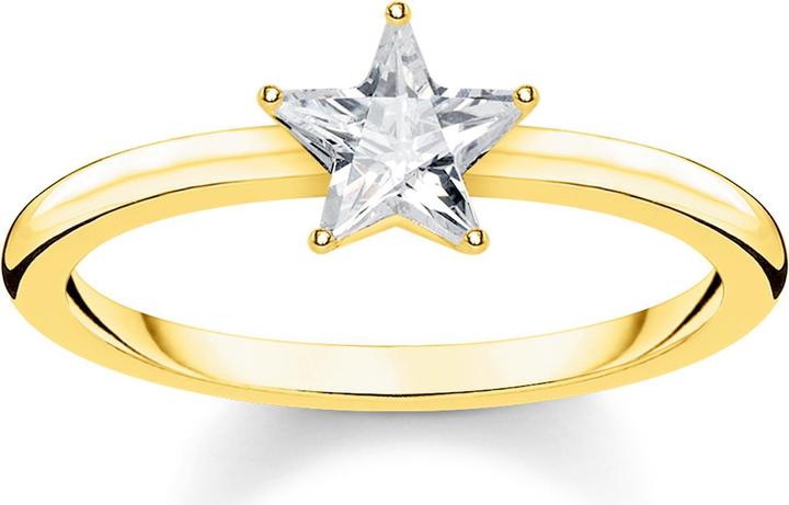 Thomas Sabo Ring Funkelnder Stern gold (52, 925 Silber)