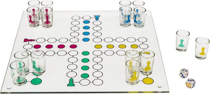 Produktbild Out of the blue Trinkspiel Eile mit Weile - Mensch ärgere dich nicht mit 16 Gläsern by