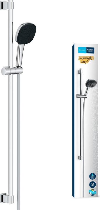 Image du produit Grohe Vitalio Comfort 110 QuickFix Brausestangenset, kleben oder bohren, Länge 900mm, wassersparend, 3 Str