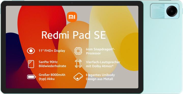Image du produit Xiaomi Redmi Pad SE (WLAN uniquement, 11", 128 Go, Vert menthe)