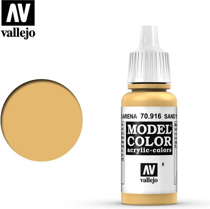 Image du produit Vallejo Couleur du modèle - Sand Yellow (70.916)