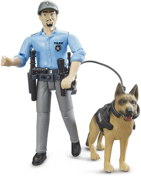 Actual product image Bruder Bworld policeman with dog