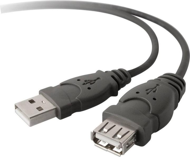 Produktbild Belkin USB-Verlängerungskabel (3 m, USB 2.0, 2.50 W)