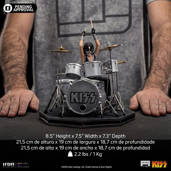 Actual product image Iron Studios Kiss Art Scale Statue 1/10 Peter Criss Limited Edtition 22 cm
