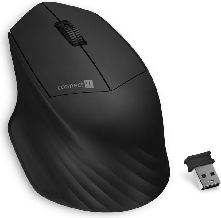 Produktbild Connect IT Triple SmartSwitch bezdrátová pelė, 2.4 GHz & Bluetooth 5.0, juoda (Kabellos)