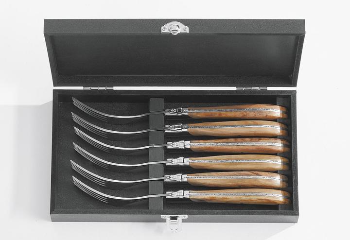 Actual product image Haws Laguiole steak fork set of 6 in gift box (6 Piece, Pitchfork)