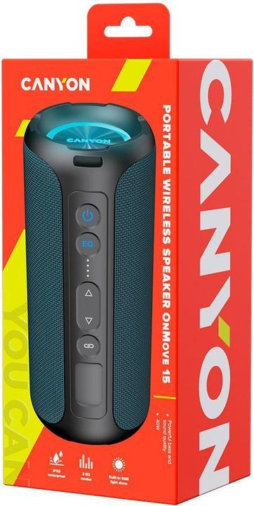 Actual product image Canyon Głośnik mobilny OnMove 15W EQ TWS AUX Ciemny niebieski (6 h, Without external power source)