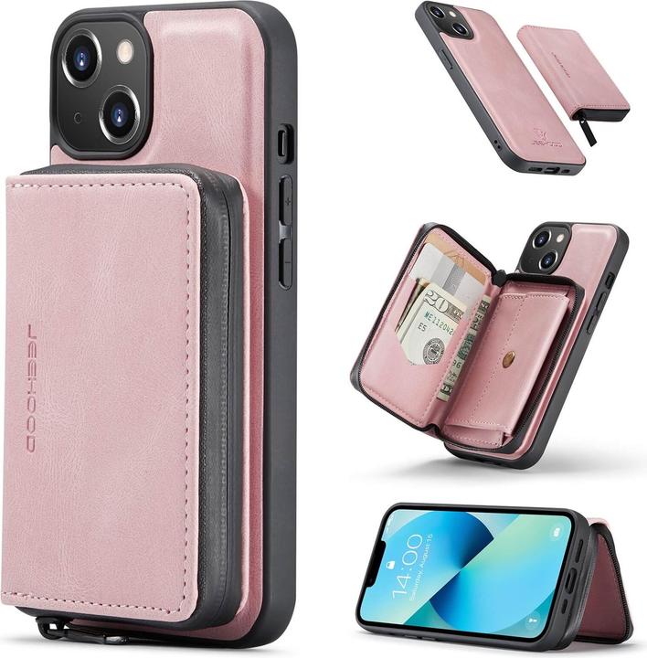 Image du produit Cover-Discount iPhone 14 Plus - Étui avec carte de crédit rose (Apple iPhone 14 Plus)