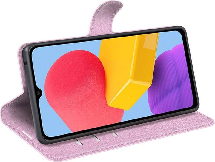 Actual product image Cover-Discount Galaxy M13 - Leather case pink (Samsung Galaxy M13)