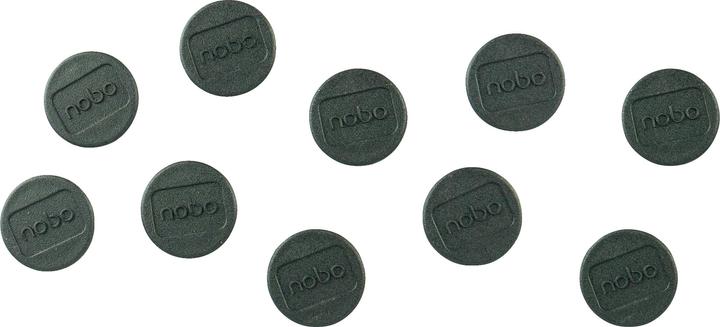 Produktbild Nobo Magnet rund 13mm 1915284 schwarz 10 Stück (10 x)