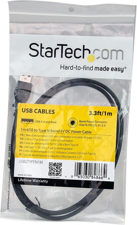 Actual product image StarTech USB 2.0 to hollow connector type N (1 m)