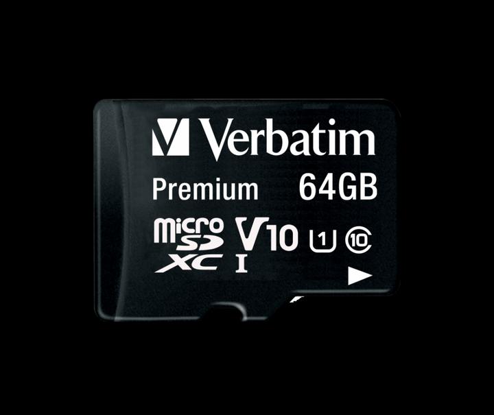 Actual product image Verbatim Micro SDXC Card Class 10 (64 GB, microSDXC, U1, UHS-I)