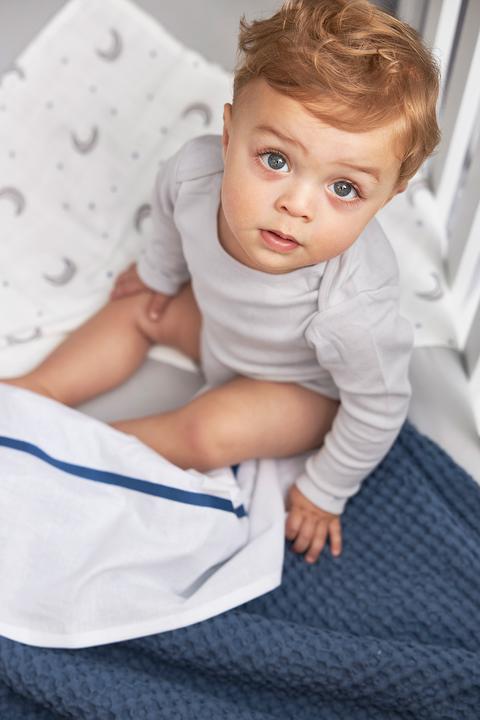 Actual product image Meyco Baby Bies Bed Sheet Small - indigo (75 x 100 cm)