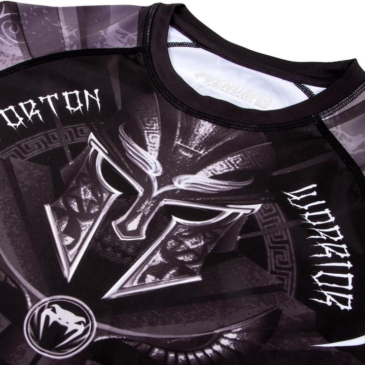 Actual product image Venum Gladiator 3.0 Rashguard - Black-White - Long Sleeves (XL)