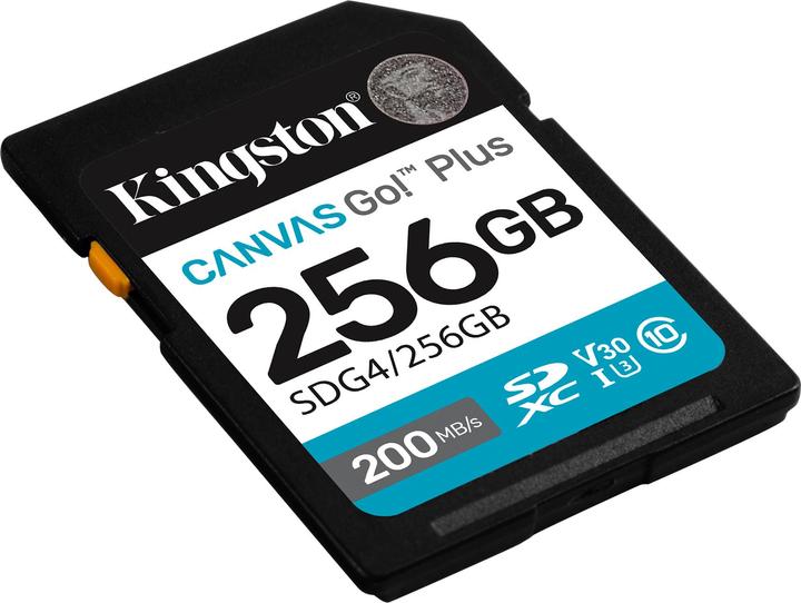 Immagine prodotto Kingston Card Canvas Go Plus SDG4 (256 GB, SDXC, U3, UHS-I)