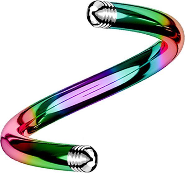 Produktbild Star Piercing Micro Spiralen-Stab farbig (ohne Messing, Titan G23)