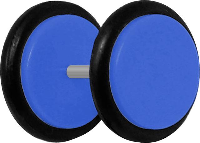 Produktbild Star Piercing Fake Plug dunkelblau mit O-Ring (ohne Messing, Acryl)