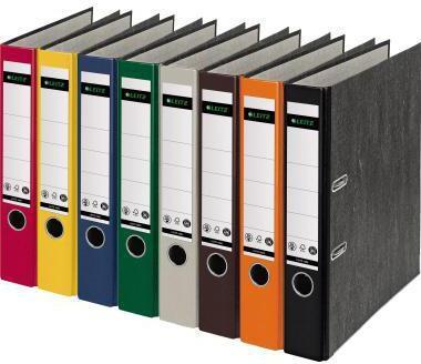 Productafbeelding Leitz Cloud marmer map, 180 graden, DIN A4, 52 mm, geel gekleurde rug, kartonnen omslag, buiten m (A4, 52 mm, 1 Stuk)