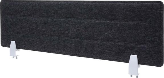 Produktbild Mendler Tischtrennwand, Büro-Sichtschutz Schreibtisch Pinnwand, Klemmen Stoff/Textil mit Prägung - 100x30cm (100 x 30 cm)