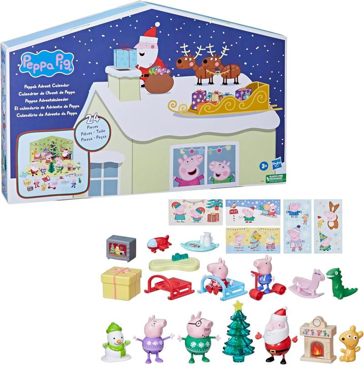 Actual product image Hasbro Peppa's advent calendar with 24 surprise toys and stickers, children's toys