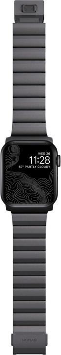 Produktbild Nomad Armband Aluminium Apple Watch Gray (21.5 mm, Aluminium, Edelstahl 316, grade N52 magnet)