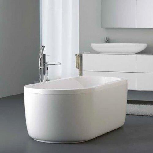 Produktbild Koralle T200 freistehende Badewanne Oval mit angeformter Schürze, 1800x800mm, Überlauf vorne, mit (184 cm, 80 cm)